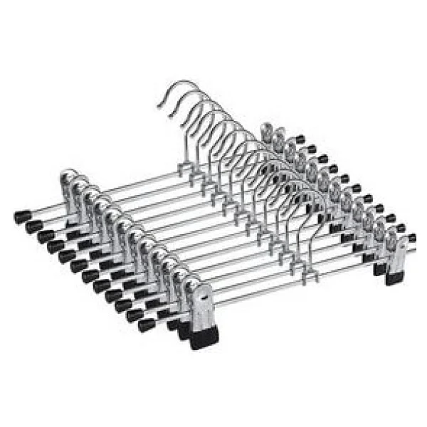 Robeve Metal Tutmalı Klipsli Etek ve Pantolon Askısı Elbise Askısı Ayarlanabilir Elbise Askısı Metal 10 Adet Metal Askı Paslanmaz Askı Klipsli Ayarlanabilir Askı - Görsel 7