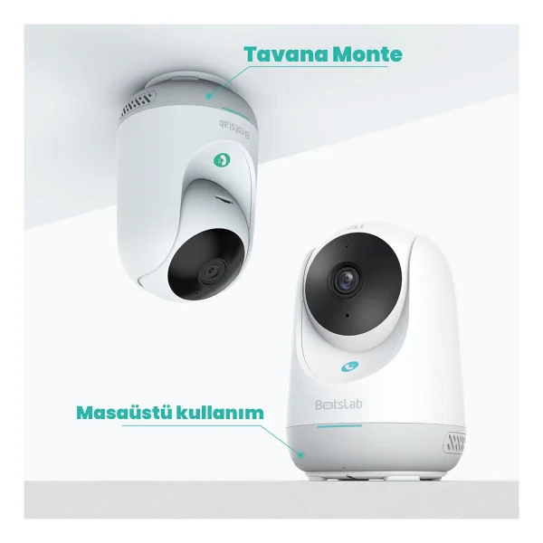 Botslab 2C Pro C222 5 MP 360 Derece Gece Görüşlü Wi-Fi Güvenlik Kamerası - Görsel 3