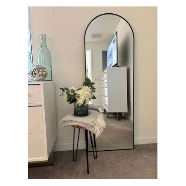 Enc Home Ayaklı Oval Boy Aynası 180x50 cm Metal Çerçeveli Şık ve Dayanıklı Modern Tasarım - Görsel 2