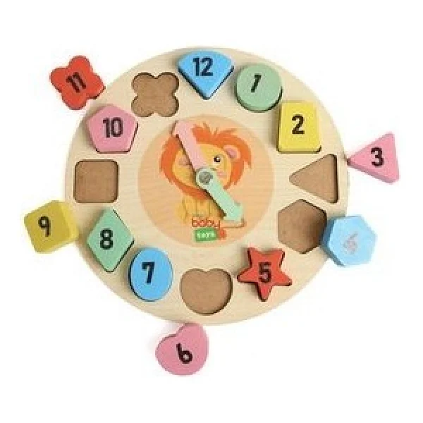 Baby&Toys Montessori Ahşap Puzzle Saat - Görsel 4