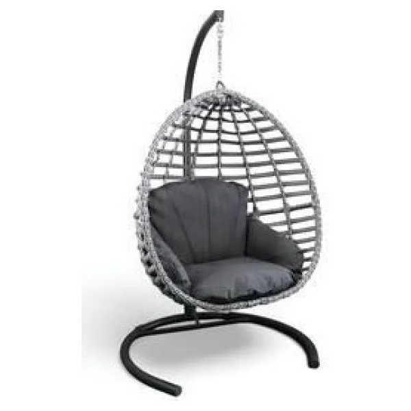 Monalin Home Garden Sofya Classic Rattan El Örgüsü Bahçe & Balkon & Teras Salıncağı - Kahverengi - Görsel 4