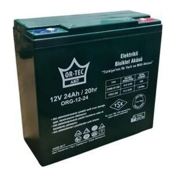 Or-Tec Jel Akü 6'lı Set 12V 24Ah Yüksek Performans Elektrikli Bisiklet ve Motosiklet Uyumlu - Görsel 5