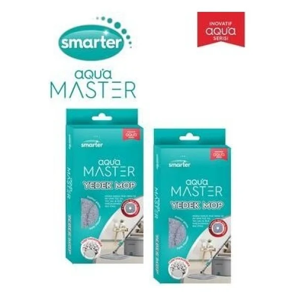 Smarter Aqua Master + 2 Yedek Temiz & Kirli Suyu Ayırma Özelliği Otomatik Temizlik Seti Mop Paspas - Görsel 4