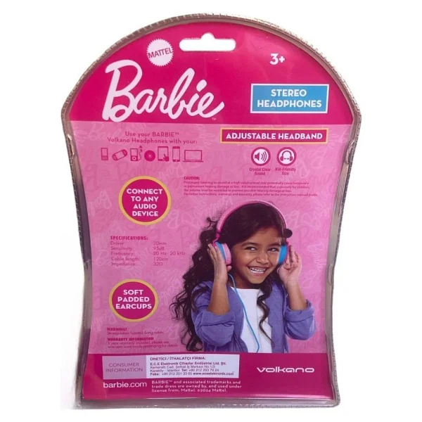 Volkano Barbie MT-10901-BR Kablolu Kulak Üstü Kulaklık - Görsel 2