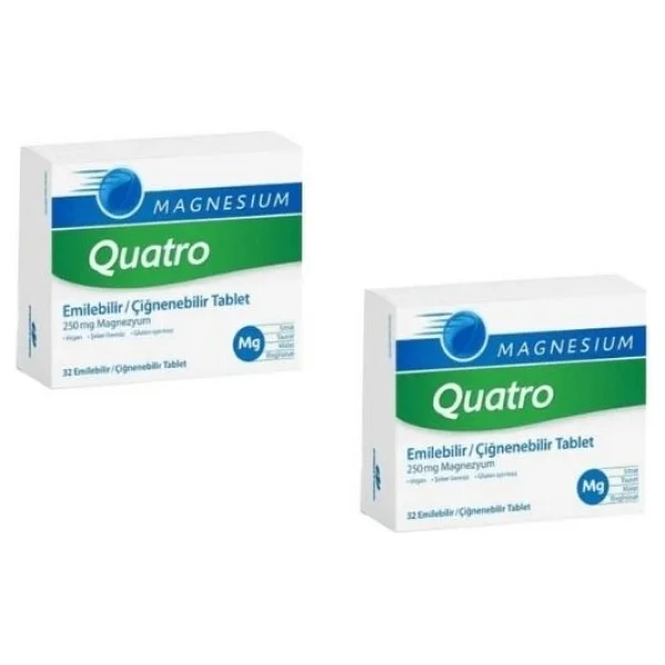 Magnesium Quatro 32 Çiğneme Tableti 2'li - Görsel 2