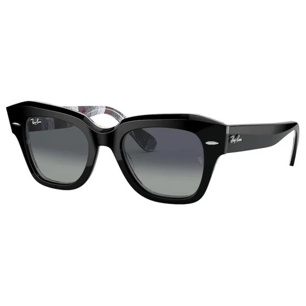 Ray-Ban State Street 2186 13183A Black-Light Grey Güneş Gözlüğü - Görsel 2