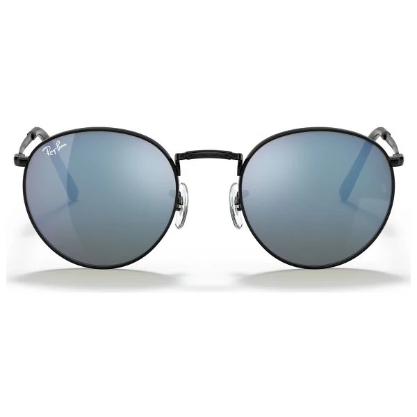 Ray-Ban New Round 3637 002/G1 Black-Blue Aynalı Güneş Gözlüğü - Görsel 2