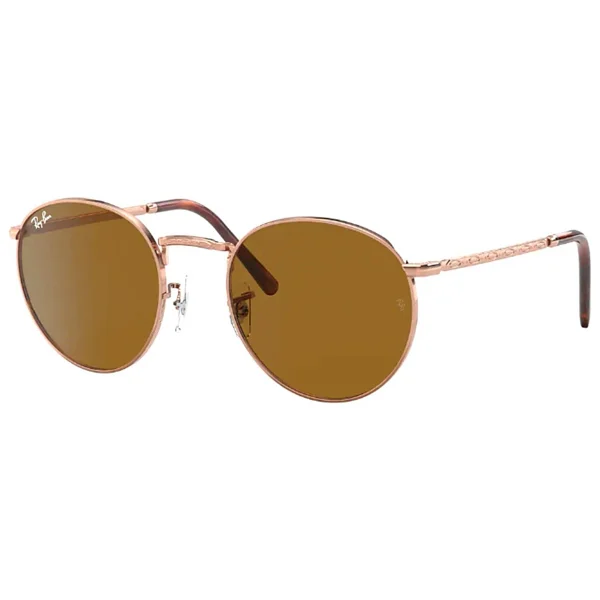 Ray-Ban New Round 3637 920233 Rose Gold-Brown Güneş Gözlüğü - Görsel 4