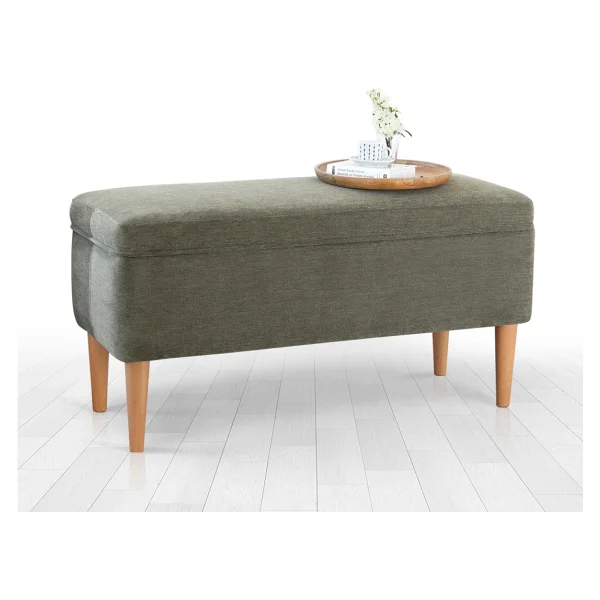 Lorence Home Glend Sandıklı Bench Puf - Yeşil - Görsel 2