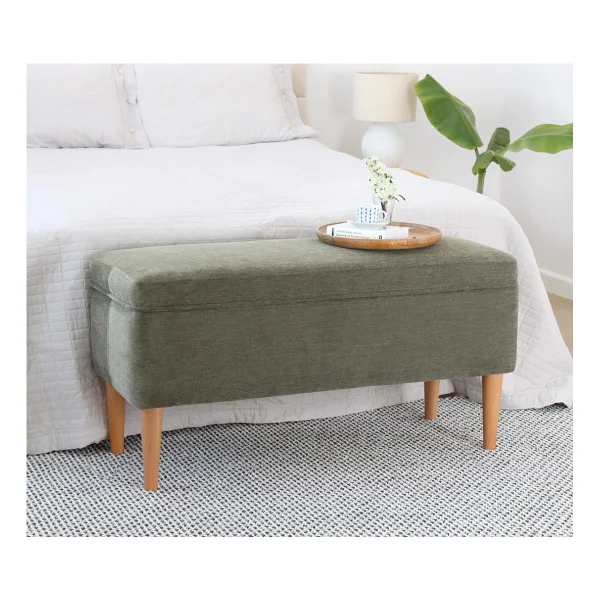 Lorence Home Glend Sandıklı Bench Puf - Yeşil - Görsel 3