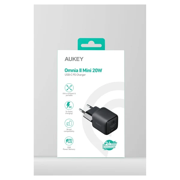 Aukey PA-B1T Mini 20 W Hızlı Şarj Adaptörü - Görsel 5