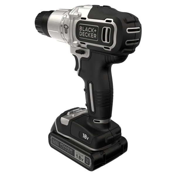Black+Decker BDCHD18SC1K-QW Tek Akülü 1.5 Ah 18 V Vidalama Makinesi - Görsel 2