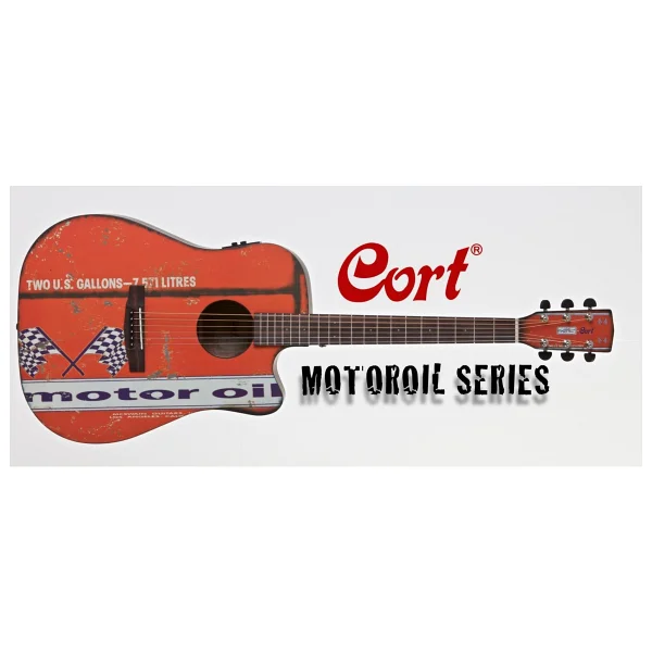 Cort MOTOR OIL 2 BKS Elektro Akustik Gitar - Görsel 2
