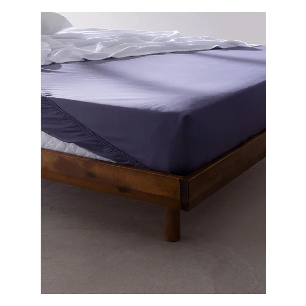 Madame Coco Manon Çift Kişilik %100 Pamuk Ranforce Lastikli Çarşaf - Açık Mürdüm - 160 x 200 cm - Görsel 7