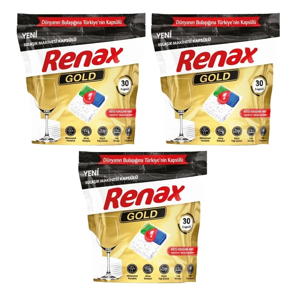 Renax Gold Bulaşık Makinesi Tableti 30'lu 3 Adet - Görsel 4