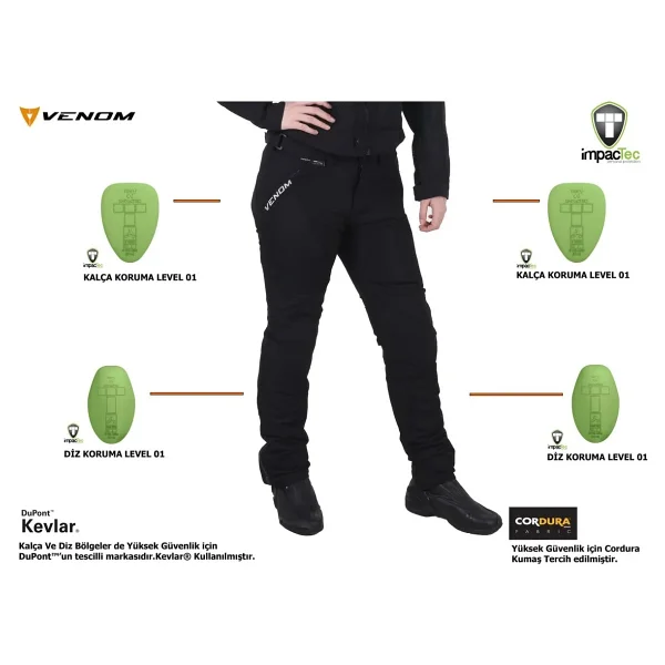 Venom Urban Cordura Yazlık Motosiklet Pantolonu - Görsel 2