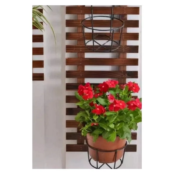 Çakır Home Ahşap Saksı Askısı Çiçeklik Dekoratif Duvar Süsü - Görsel 3