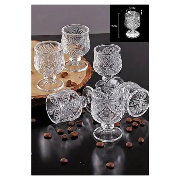 Kristal Kahve Yanı Bardağı 6Lı Royaleks-R1720 - Görsel 2