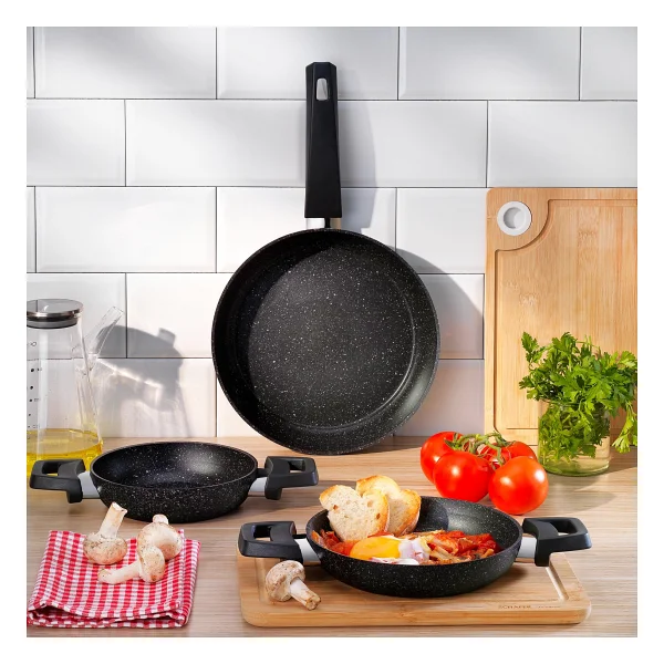 Schafer Black Stone 3'lü Tava Sahan Seti - Görsel 2