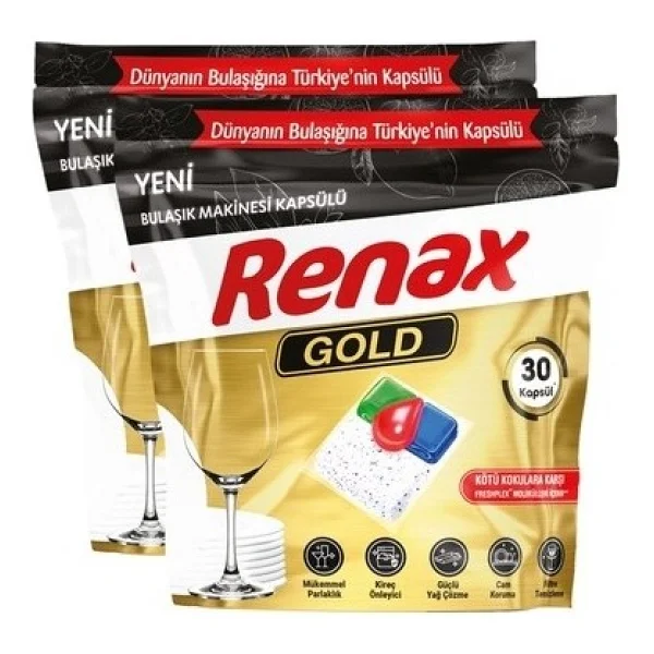 Renax Gold Bulaşık Makinesi Tableti 30'lu 2 Adet - Görsel 2