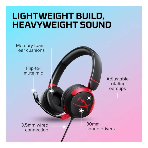 HyperX Cloud Mini 7G8F4AA Siyah Kablolu Kulak Üstü Oyuncu Kulaklığı - Görsel 4