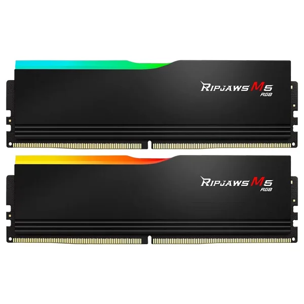 GSkill Gskıll Ripjaws M5 Siyah Rgb DDR5-6400MHZ CL36 32GB (2X16GB) Dual (36-48-48-96) 1.35V - Görsel 2