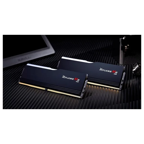 GSkill Gskıll Ripjaws M5 Siyah Rgb DDR5-6400MHZ CL36 32GB (2X16GB) Dual (36-48-48-96) 1.35V - Görsel 3