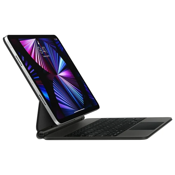 Five-E Apple iPad Pro 11 Inc 3. Nesil (2021) Bluetoothlu Touchpadli Manyetik Kapaklı Magic Ingilizce Q Keyboard A2377 A2459 A2301 - Siyah - Görsel 6