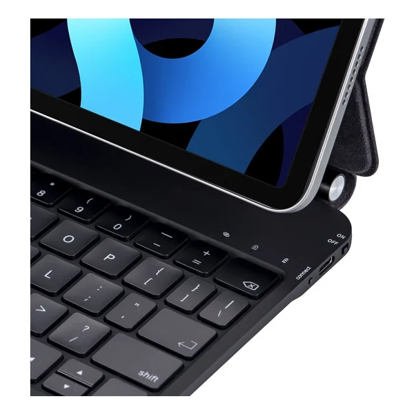 Five-E Apple iPad Pro 11 Inc 3. Nesil (2021) Bluetoothlu Touchpadli Manyetik Kapaklı Magic Ingilizce Q Keyboard A2377 A2459 A2301 - Siyah - Görsel 4