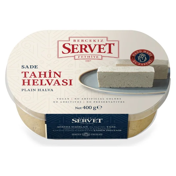 Servet Rafine Şeker İlavesiz - Sade Helva 400g - 400 gr - Görsel 8