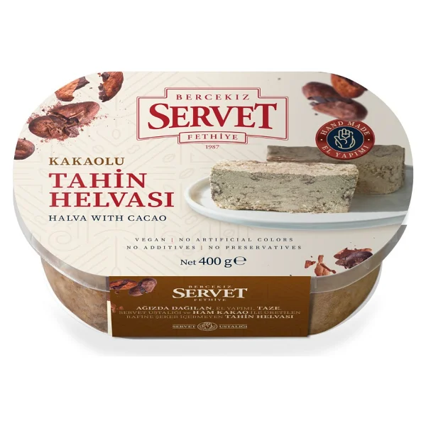 Servet Rafine Şeker İlavesiz - Kakaolu Helva 400g - 400 gr - Görsel 8