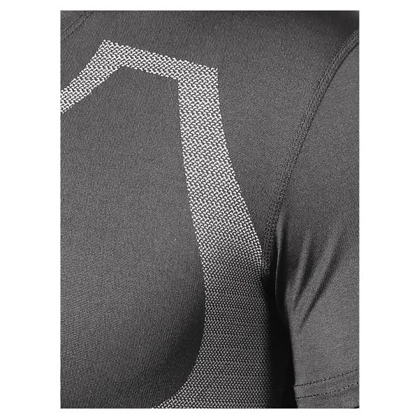 Ghassy Co. Erkek Ultra Esnek Koşu Egzersiz Hızlı Kuruma Nefes Alabilen Kısa Kollu Spor T-Shirt - 2XL - Füme - Görsel 3
