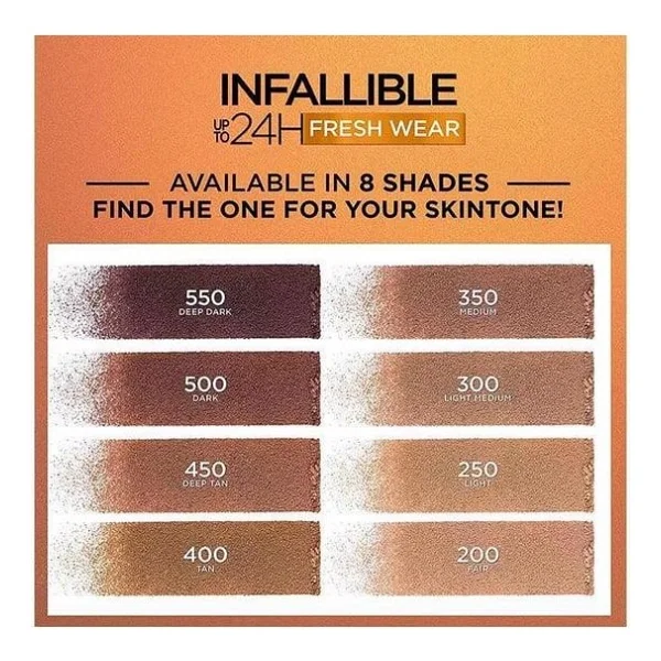 L'Oreal Paris Infaillible 24h Fresh Wear Matte 300 Light Medium 3 Adet Bronzer - Görsel 3