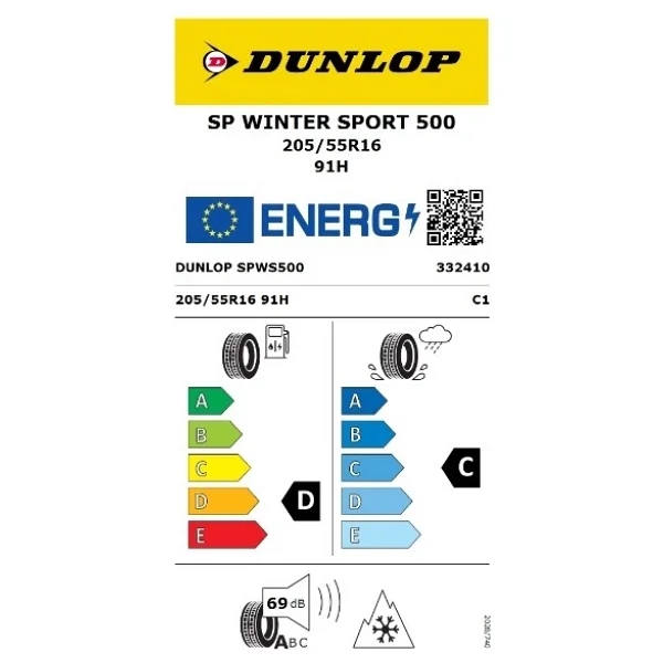 Dunlop SP Winter Sport 500 215/55 R16 93H Kış Lastiği - Görsel 2