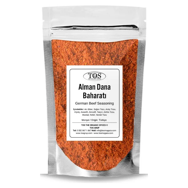 TOS The Organic Spices Alman Dana Kızartma Baharatı 500 gr German Beef Roast Spice - Premium Quality Baharat Karışımı - Görsel 2