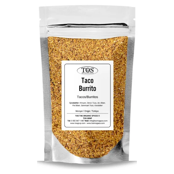 TOS The Organic Spices Taco / Burrito Baharatı 250 gr Taco / Burrito Spice Blend - Premium Quality Baharat Karışımı - Görsel 2