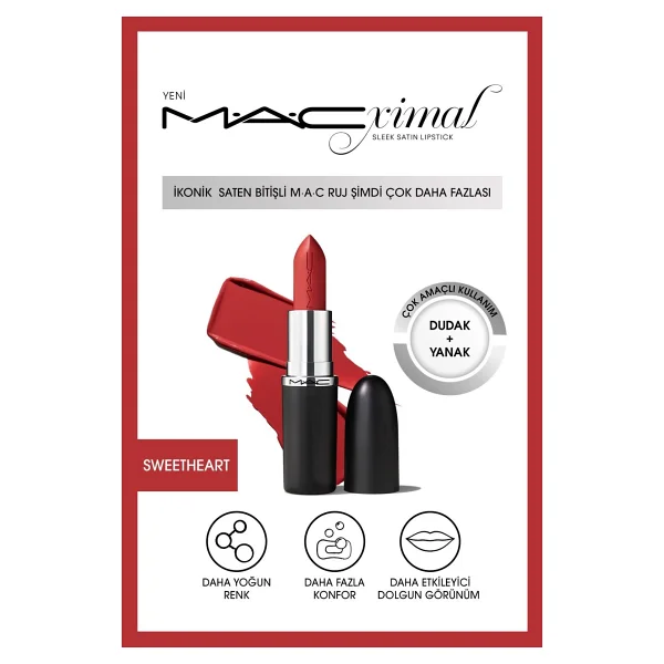 M.A.C Macximal Sleek Satin Ruj - Görsel 4
