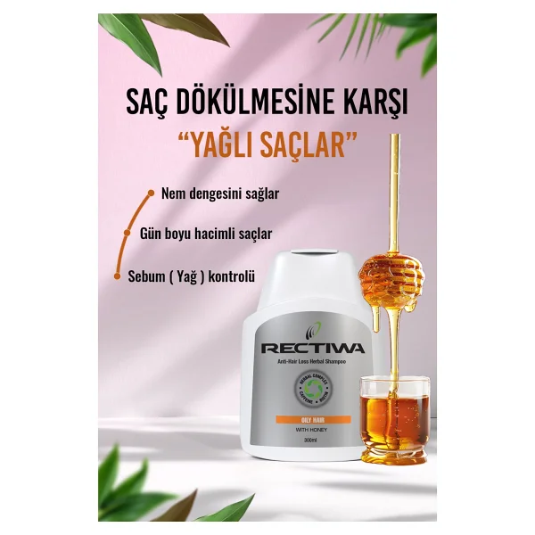 Rectiwa Yağlı Şampuan Seti -300 ml X 3 Adet - Görsel 2