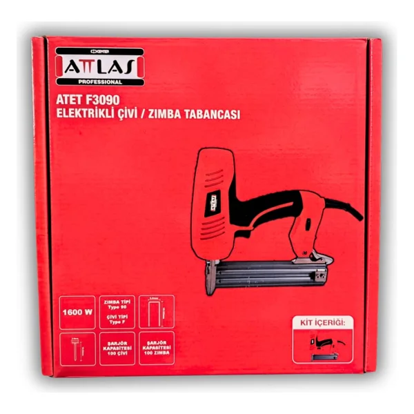 Attlas F3090 Elektrikli Çivi - Zımba Çakma Makinesi - Görsel 4