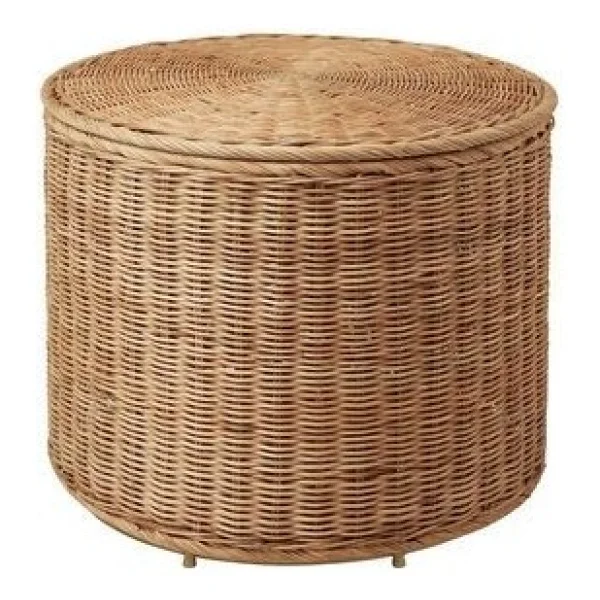IKEA Tolknıng Saklama Gözlü Puf - 41 x 50 - Haki - Görsel 6