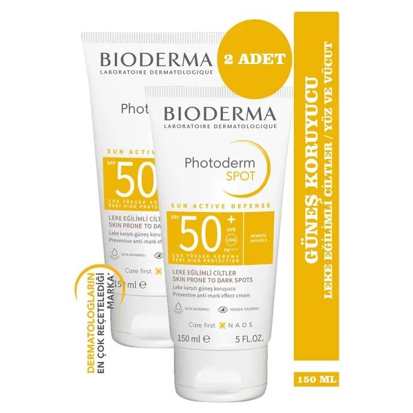 Bioderma Photoderm Spot Leke Karşıtı 150 ml 2 Adet 50 Faktör Güneş Kremi - Görsel 2