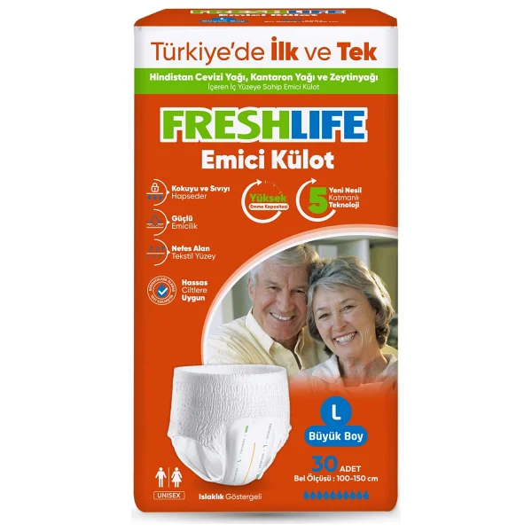 Freshlife Emici Külot Büyük Boy L 30'lu Hasta Bezi - Görsel 2