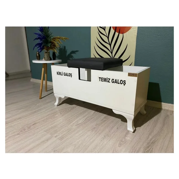 Arcalı Grup Galoşluk Galoş Pufu Sandıklı Puf - Beyaz - Görsel 3