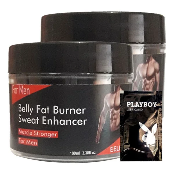 Eelhoe HAZINE2-2:0387 2li Birden Belly Fat Burner Sweat Enhancer Erkeklere Özel Yağlara Parçalayıcı Kas Şekillendirme Kremi + 1 Hediy.e Jel - Görsel 2