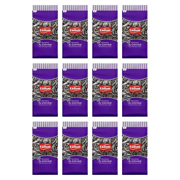 Tadım Ayçekirdeği 180 gr Bol Tuzlu Kavrulmuş Siyah x 12 Adet - Görsel 3