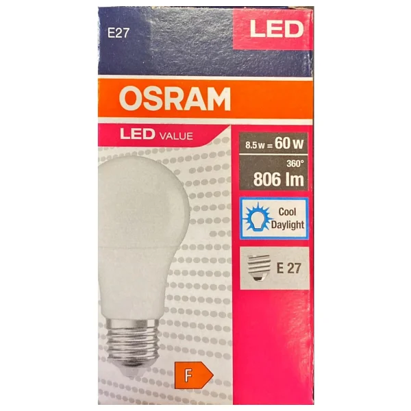 Osram Value Gün Işığı 8.5 W-60 W E27 10'lu LED Ampul - Görsel 3