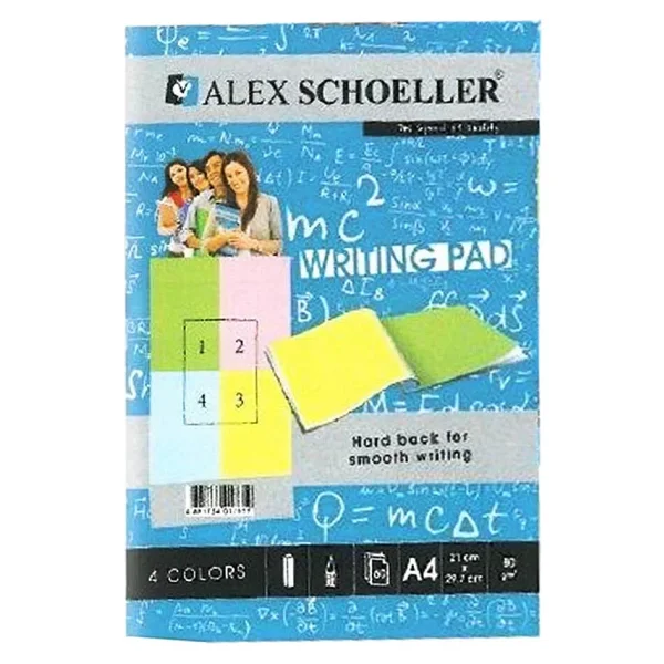 Alex Schoeller A4 Renkli Bloknot 80 gr Çizgili 60'lı - Görsel 4