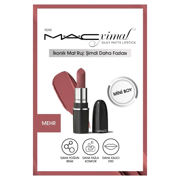 MAC Macximal Mini Mac Silky Matte Lipstick-mehr - Görsel 4