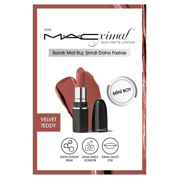 MAC Macximal Mini Mac Silky Matte Lipstick-mehr - Görsel 2