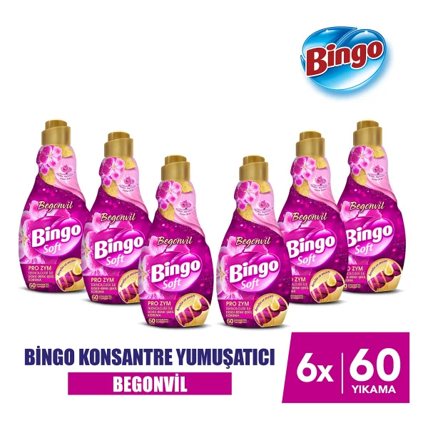 Bingo Soft Konsantre Çamaşır Yumuşatıcısı Begonvil 6 x 1440 ML - Görsel 9
